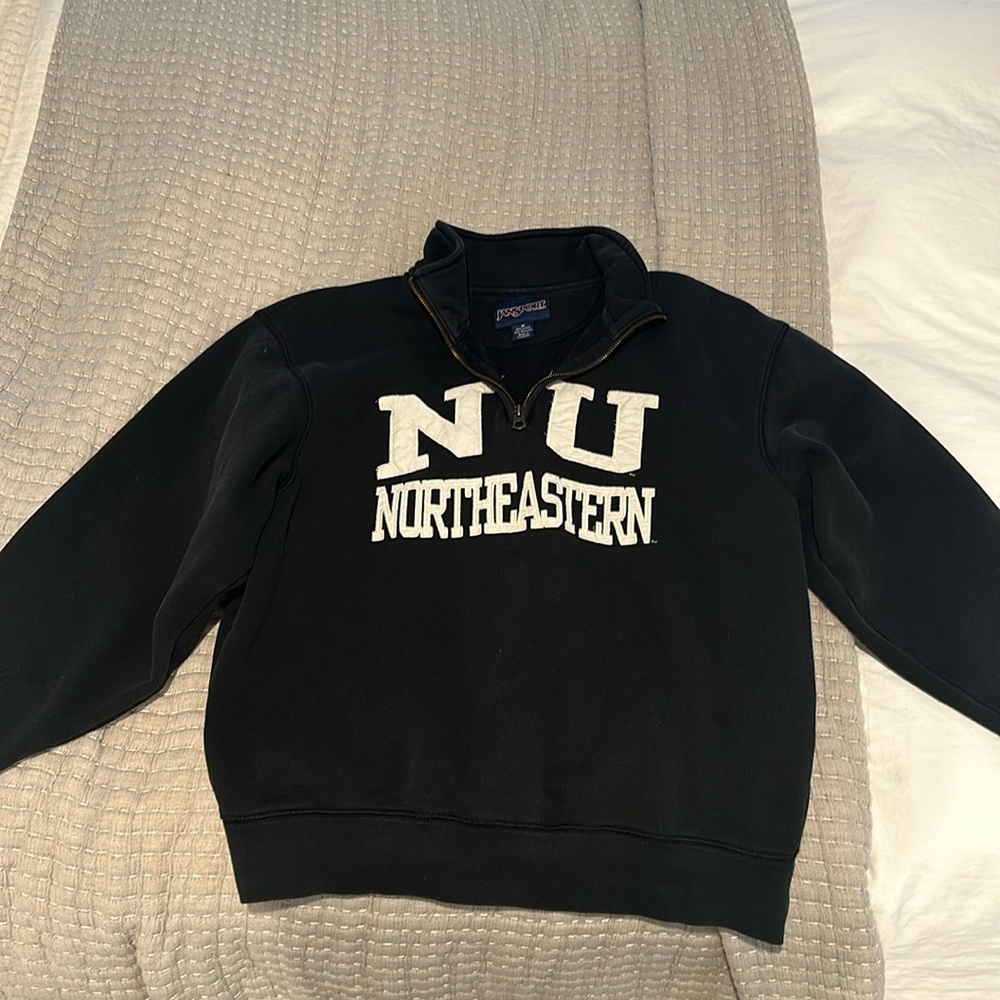 Northeastern university sweatshirt quarter zip size medium